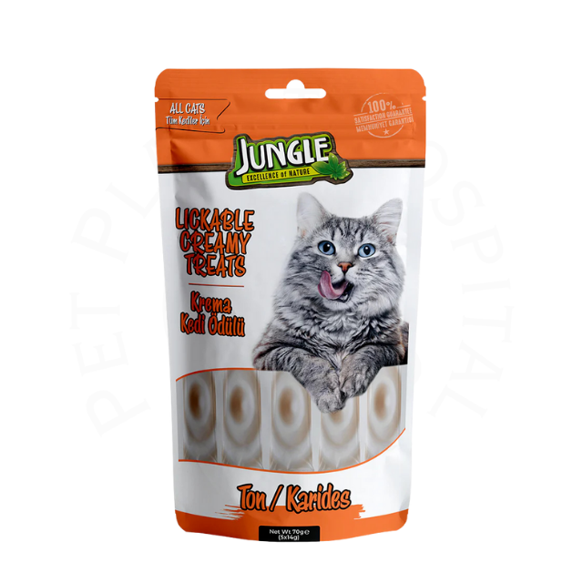 Jungle Creamy Lickable Tuna & Shrimp Treats for Cats